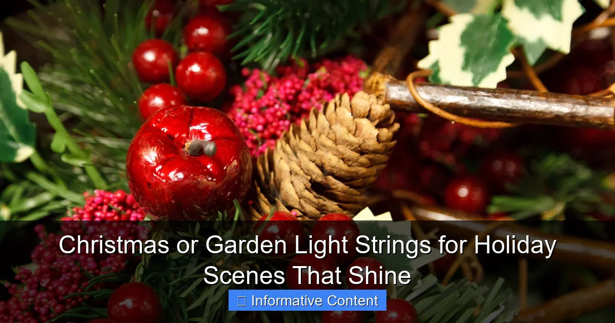 Christmas or Garden Light Strings for Holiday Scenes That Shine