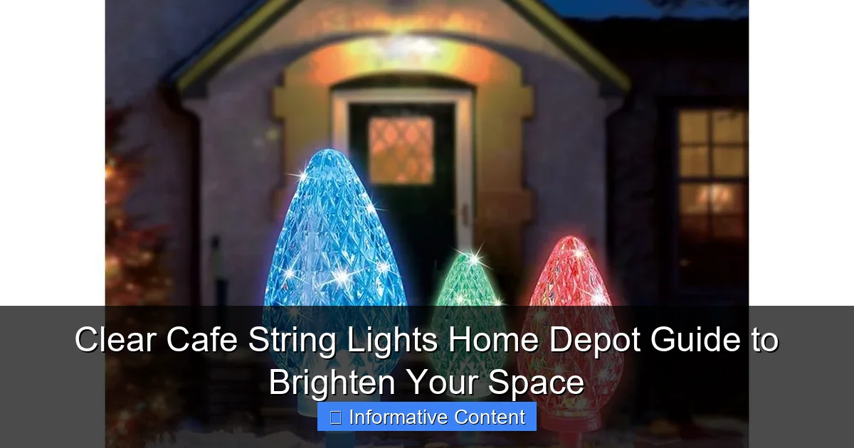Clear Cafe String Lights Home Depot Guide to Brighten Your Space