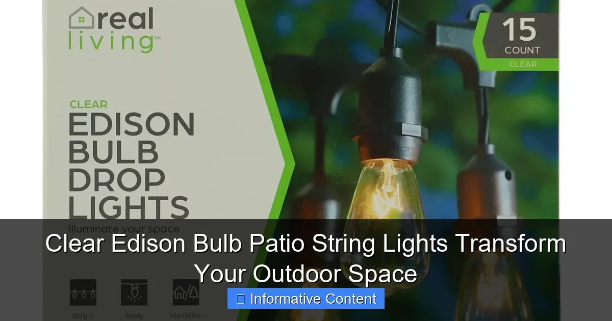 Clear Edison Bulb Patio String Lights Transform Your Outdoor Space