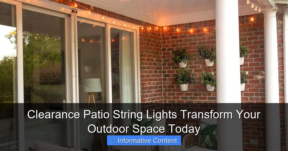 Clearance Patio String Lights Transform Your Outdoor Space Today