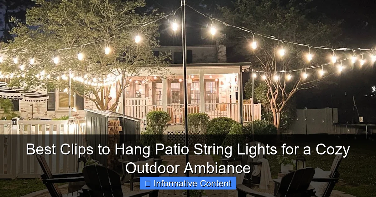 Best Clips to Hang Patio String Lights for a Cozy Outdoor Ambiance