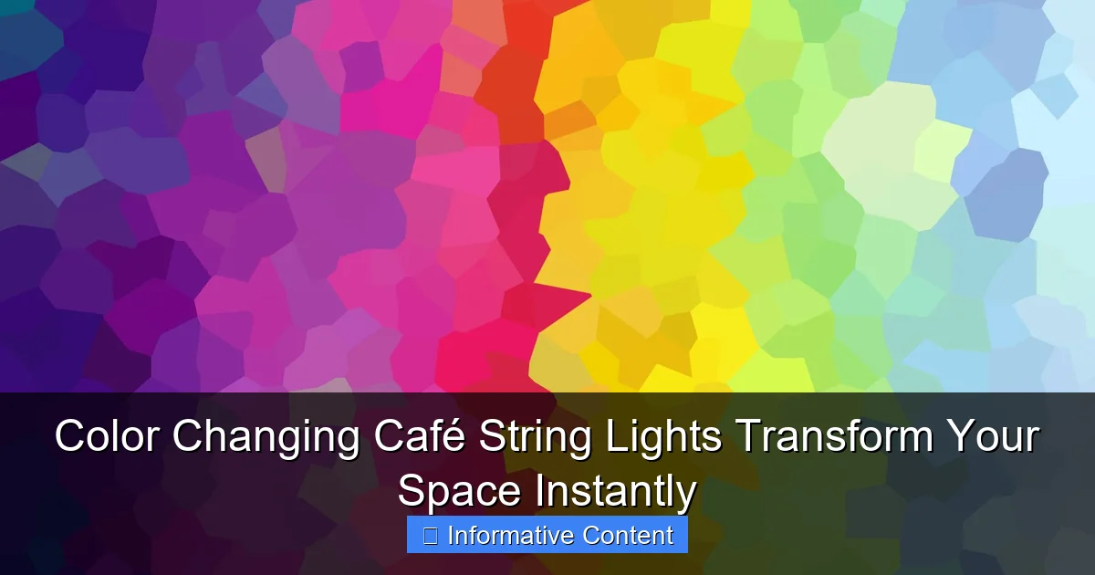 Color Changing Café String Lights Transform Your Space Instantly