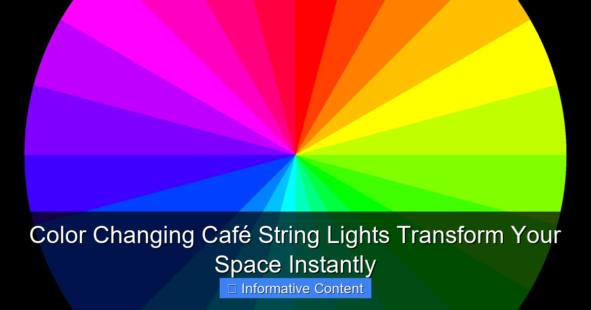 Color Changing Café String Lights Transform Your Space Instantly