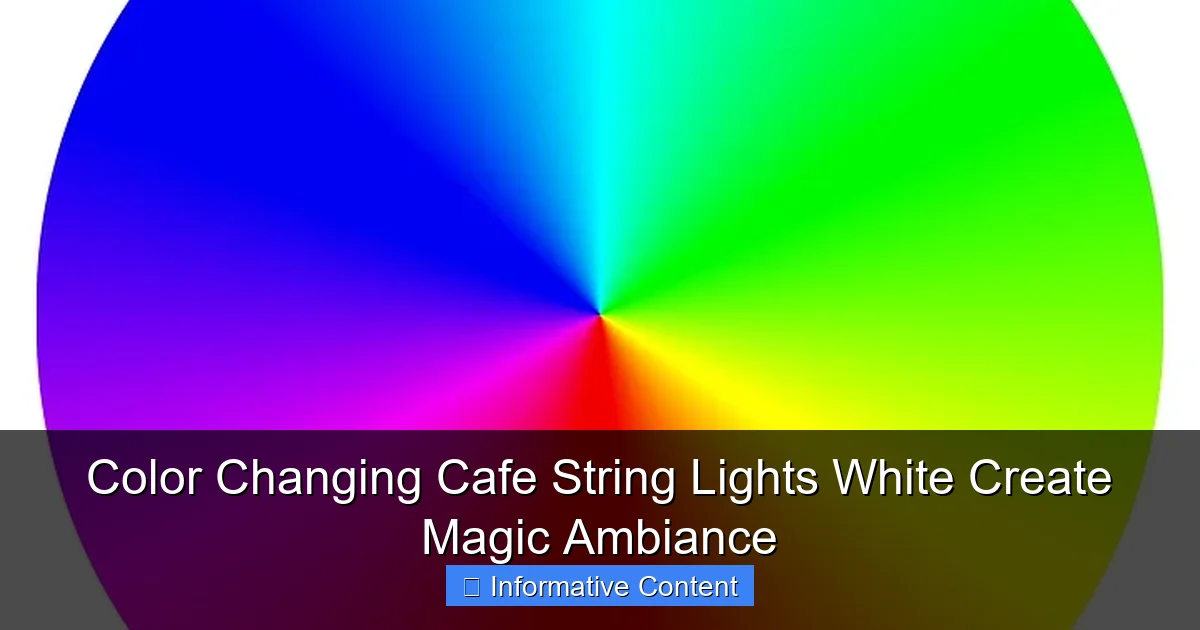 Color Changing Cafe String Lights White Create Magic Ambiance