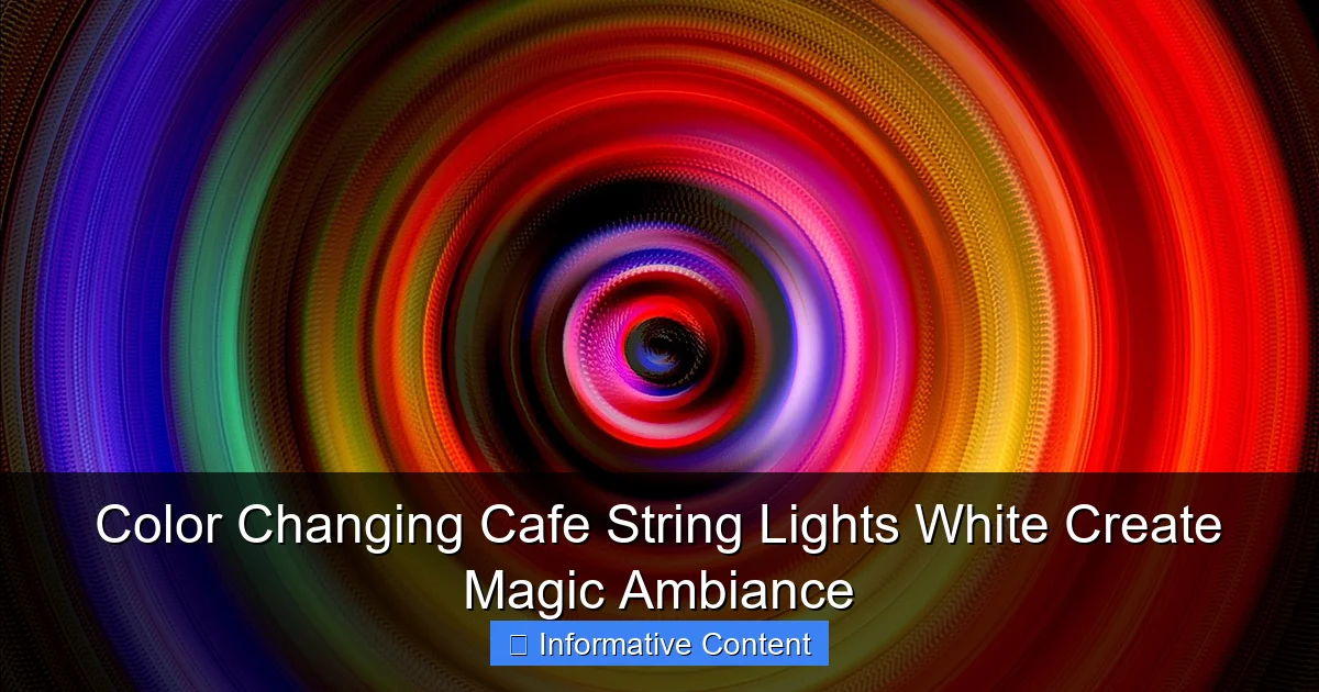 Color Changing Cafe String Lights White Create Magic Ambiance