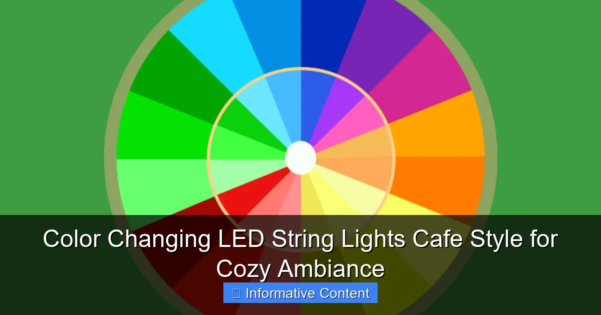 Color Changing LED String Lights Cafe Style for Cozy Ambiance