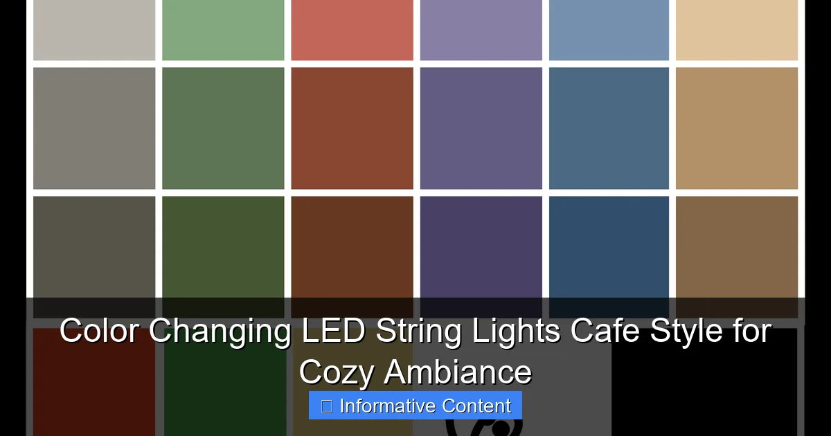 Color Changing LED String Lights Cafe Style for Cozy Ambiance