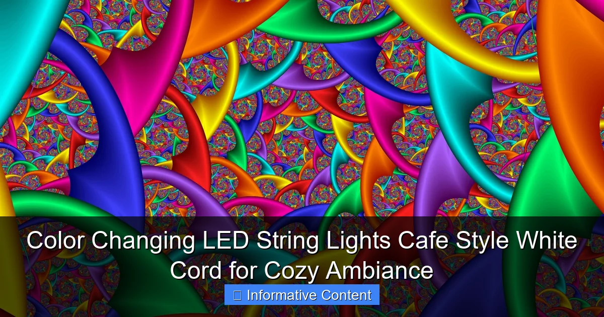 Color Changing LED String Lights Cafe Style White Cord for Cozy Ambiance