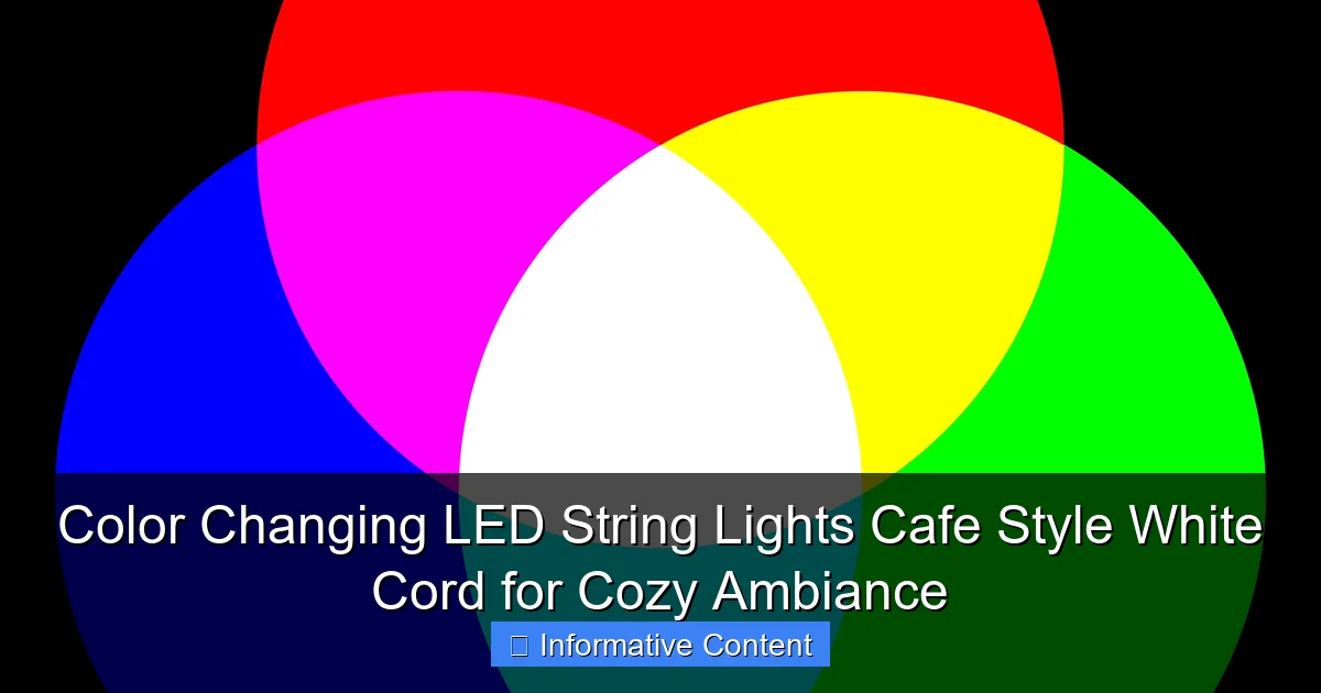 Color Changing LED String Lights Cafe Style White Cord for Cozy Ambiance