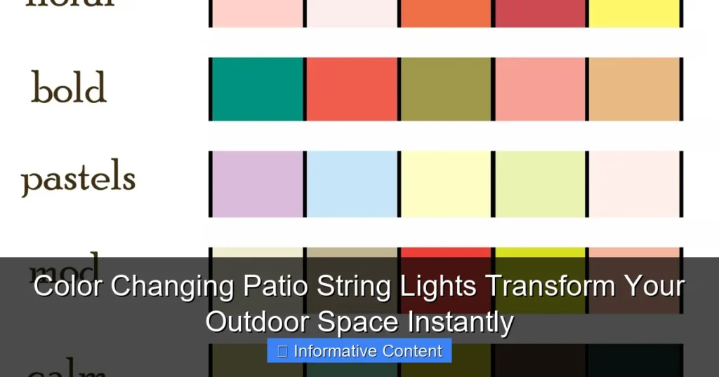 Color Changing Patio String Lights Transform Your Outdoor Space Instantly