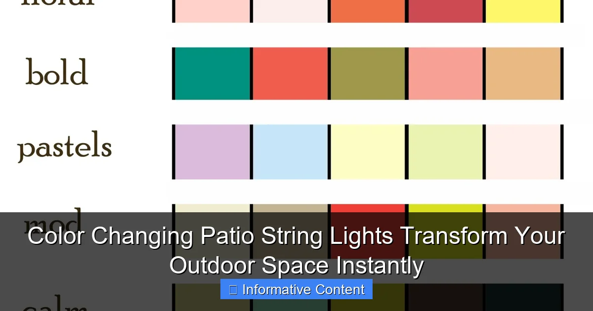 Color Changing Patio String Lights Transform Your Outdoor Space Instantly