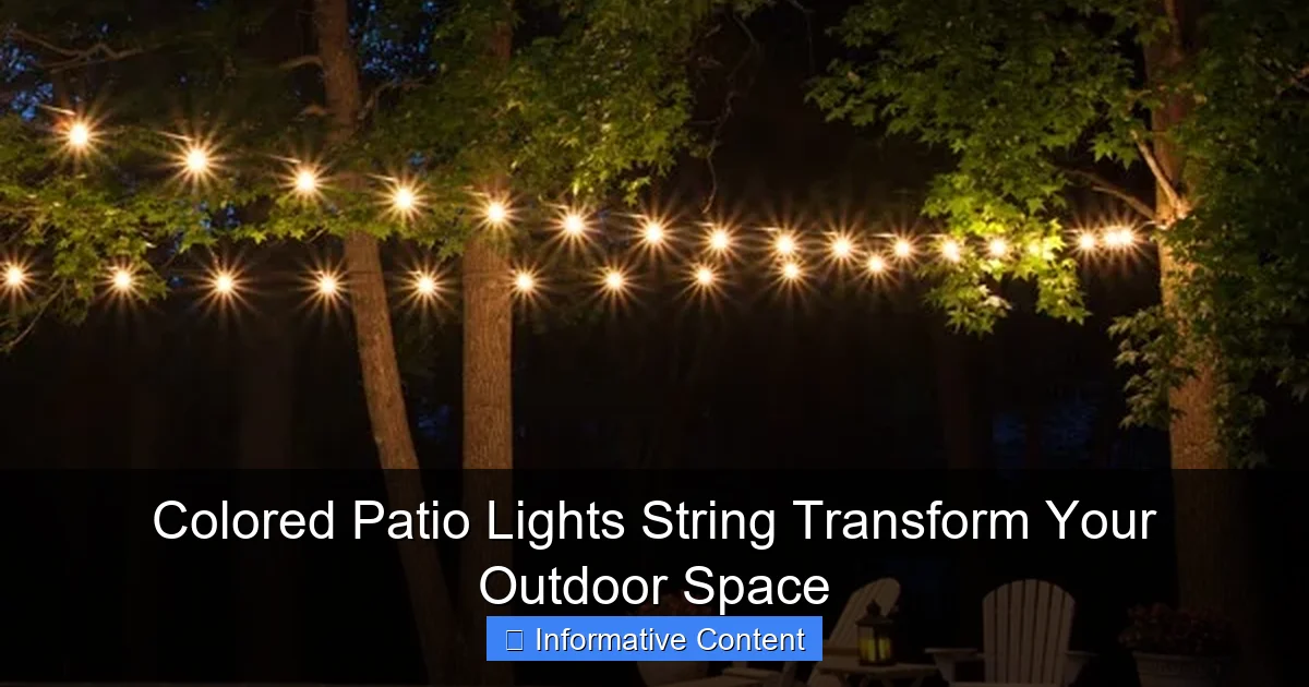 Colored Patio Lights String Transform Your Outdoor Space