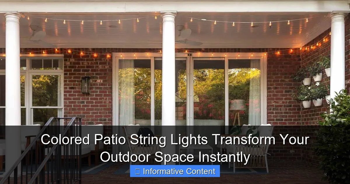 Colored Patio String Lights Transform Your Outdoor Space Instantly