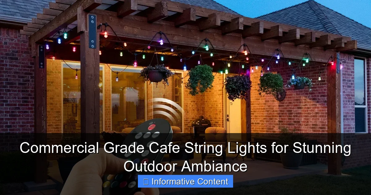 Commercial Grade Cafe String Lights for Stunning Outdoor Ambiance