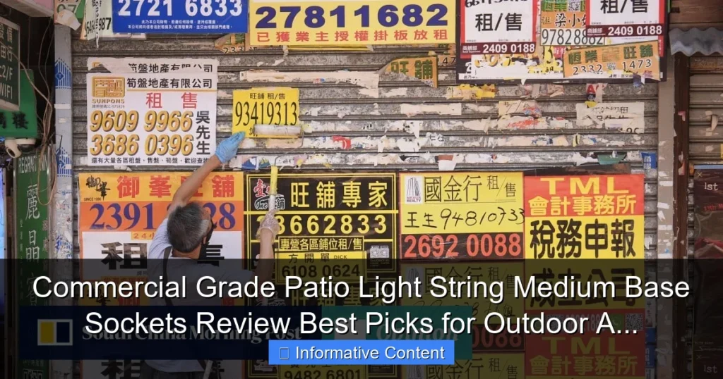 Commercial Grade Patio Light String Medium Base Sockets Review Best Picks for Outdoor A...