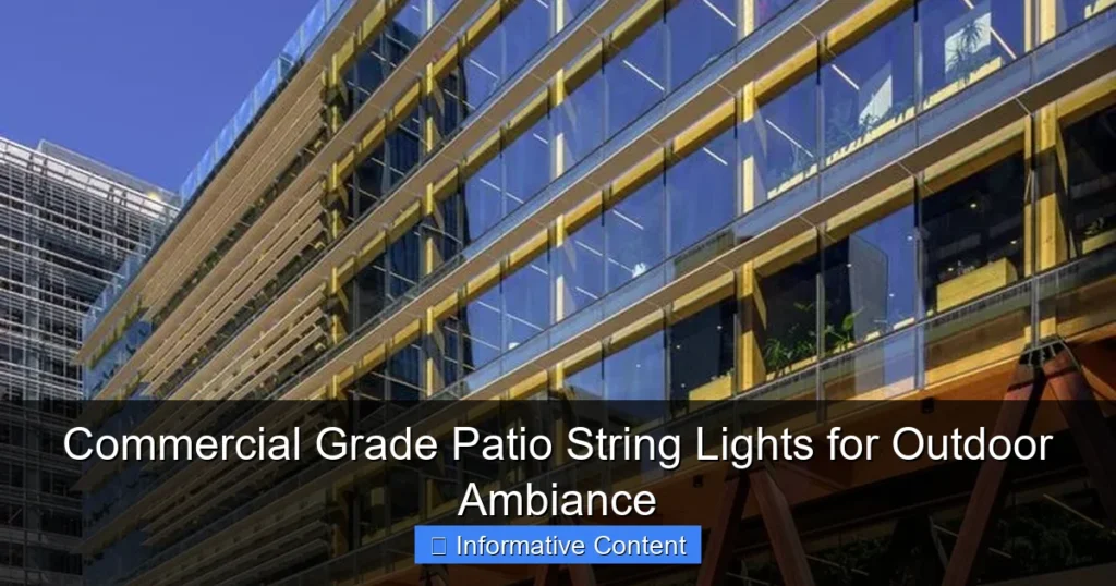 Commercial Grade Patio String Lights for Outdoor Ambiance