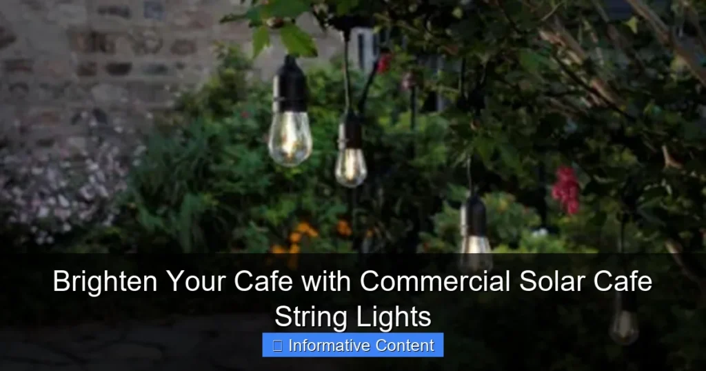 Brighten Your Cafe with Commercial Solar Cafe String Lights