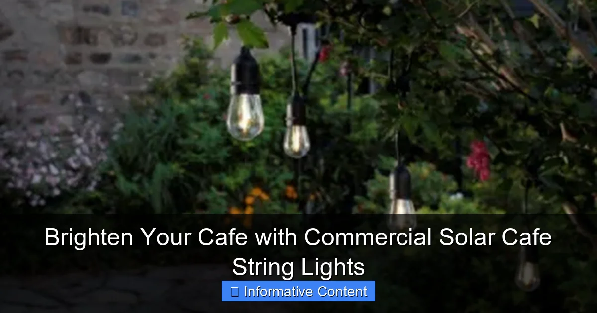 Brighten Your Cafe with Commercial Solar Cafe String Lights