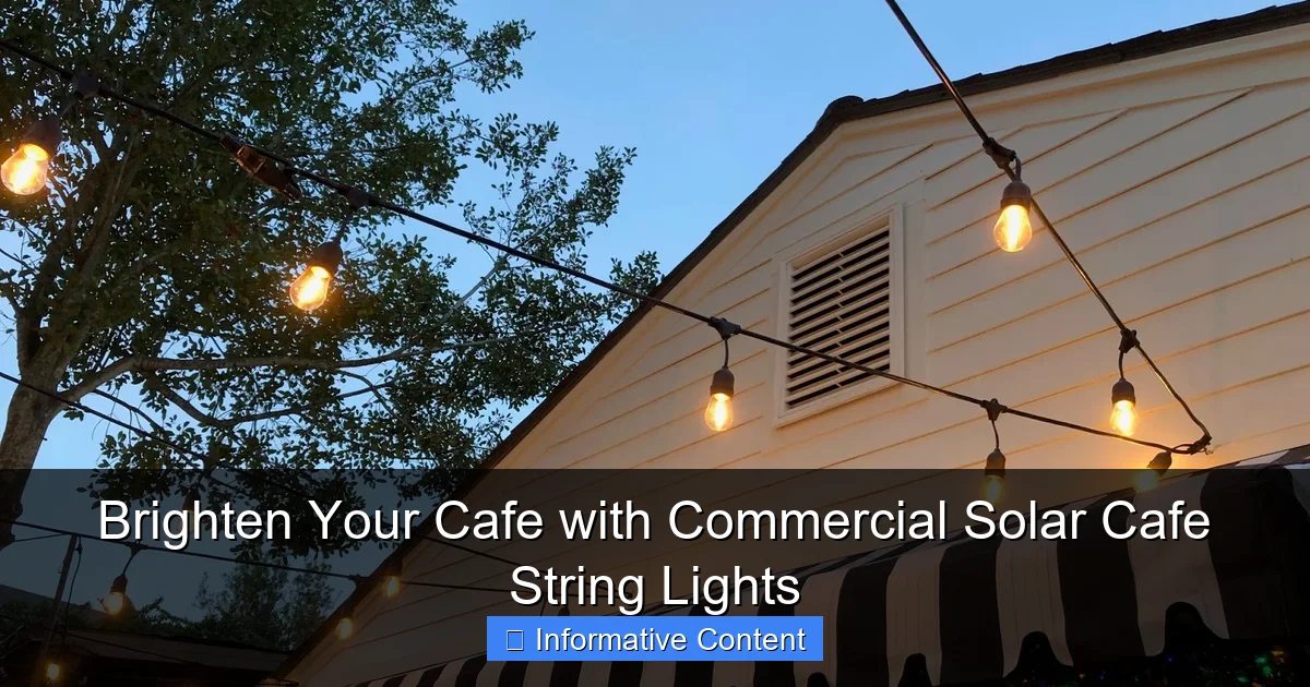 Brighten Your Cafe with Commercial Solar Cafe String Lights