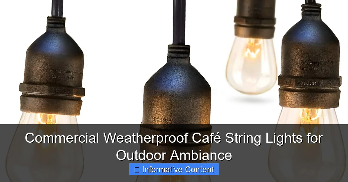 Commercial Weatherproof Café String Lights for Outdoor Ambiance