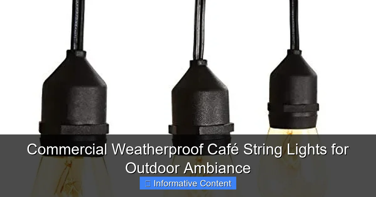 Commercial Weatherproof Café String Lights for Outdoor Ambiance
