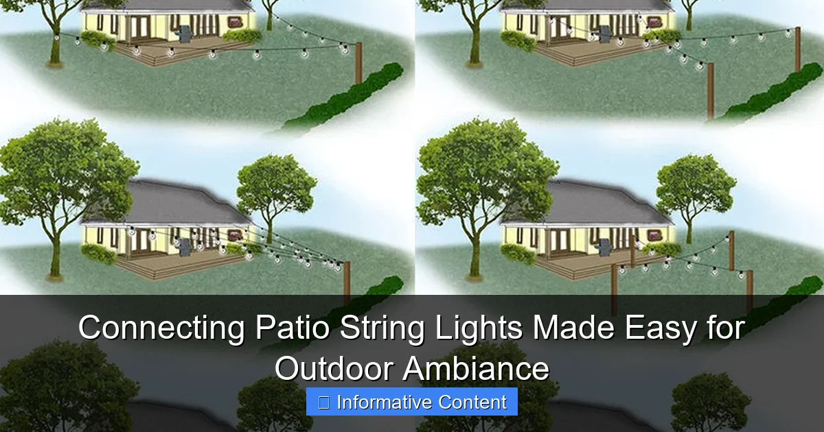 Connecting Patio String Lights Made Easy for Outdoor Ambiance