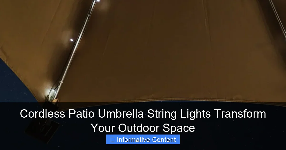 Cordless Patio Umbrella String Lights Transform Your Outdoor Space