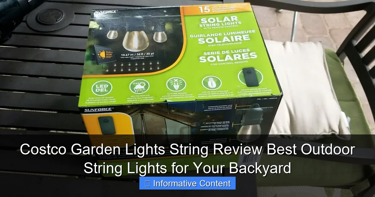 Costco Garden Lights String Review Best Outdoor String Lights for Your Backyard