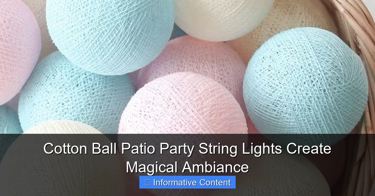 Cotton Ball Patio Party String Lights Create Magical Ambiance