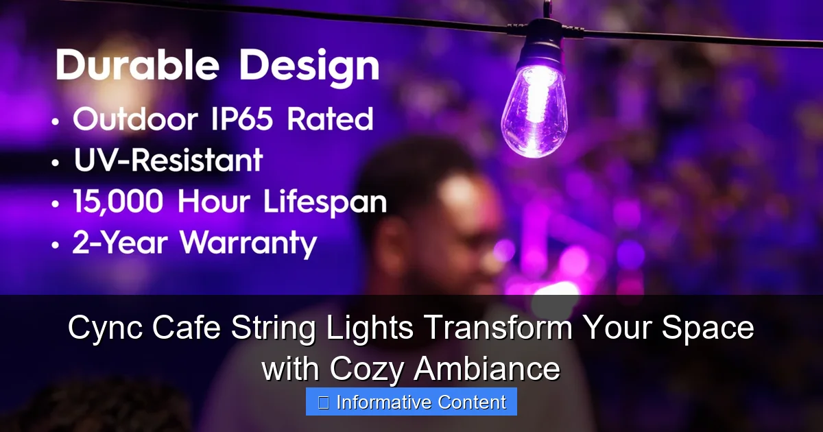 Cync Cafe String Lights Transform Your Space with Cozy Ambiance