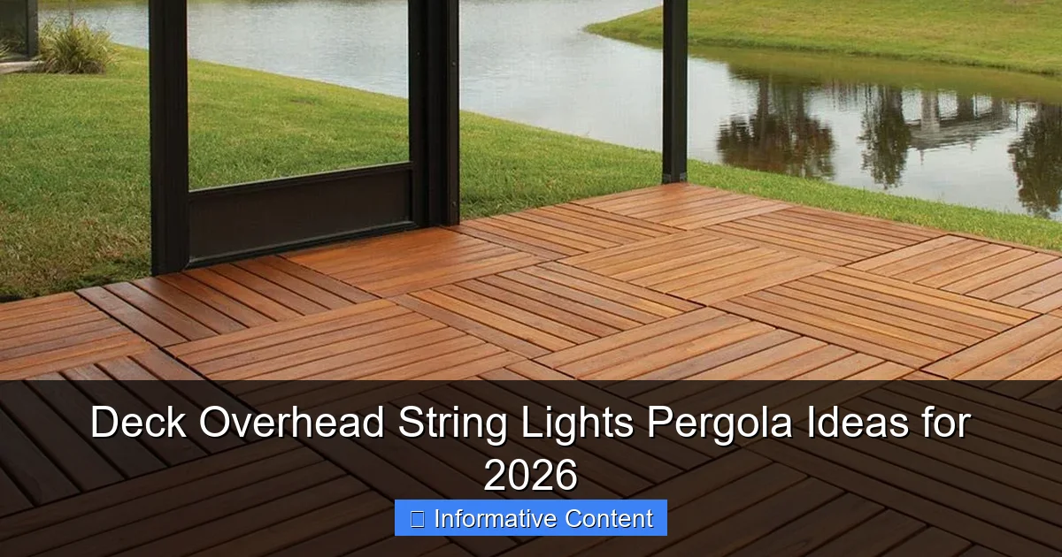 Deck Overhead String Lights Pergola Ideas for 2026