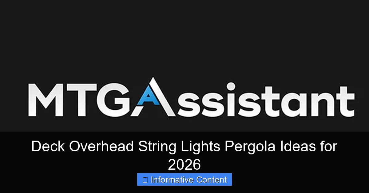 Deck Overhead String Lights Pergola Ideas for 2026