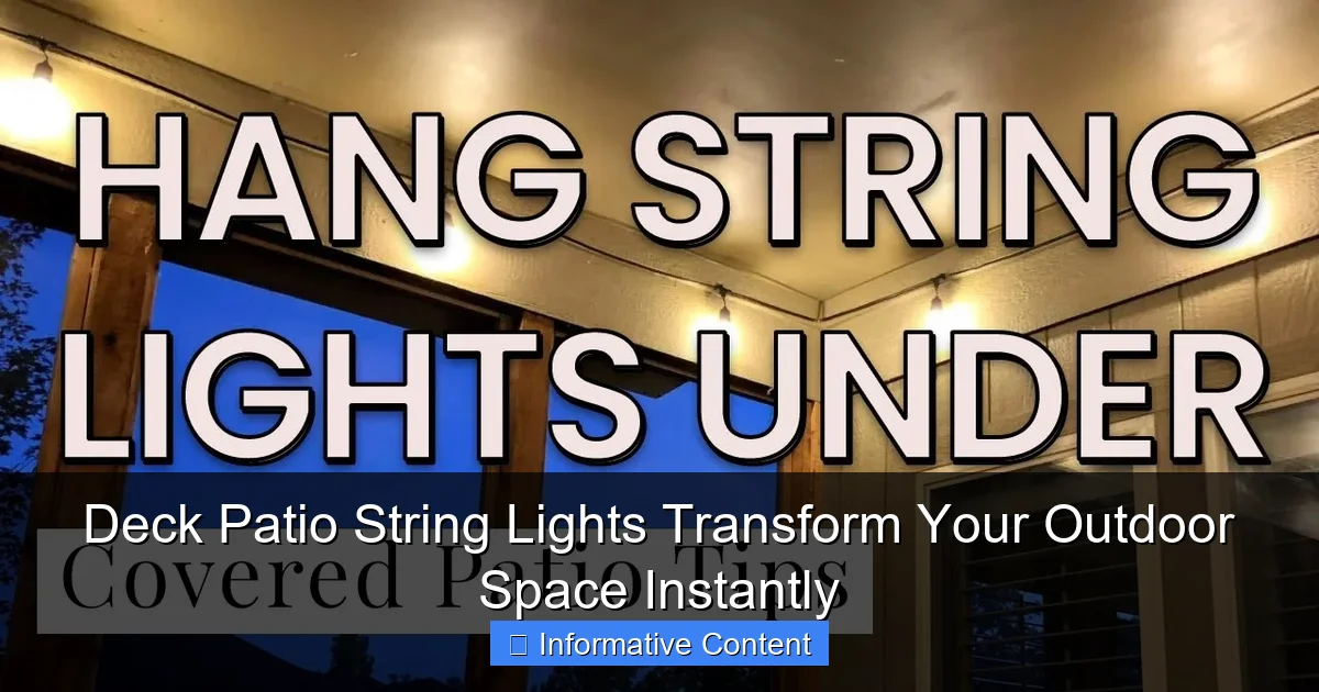 Deck Patio String Lights Transform Your Outdoor Space Instantly
