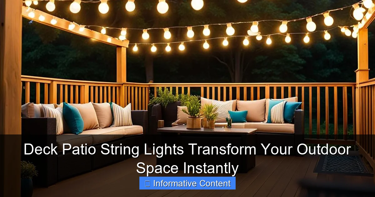 Deck Patio String Lights Transform Your Outdoor Space Instantly