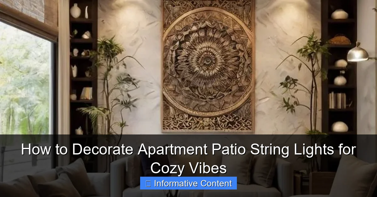 How to Decorate Apartment Patio String Lights for Cozy Vibes