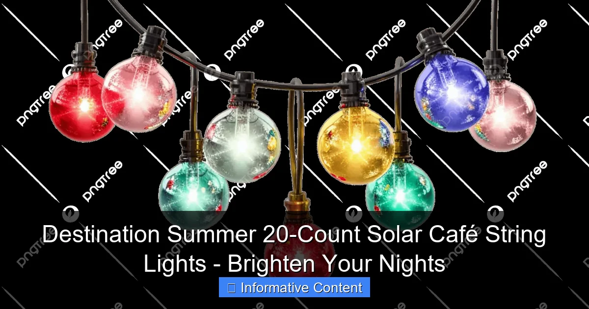 Destination Summer 20-Count Solar Café String Lights - Brighten Your Nights