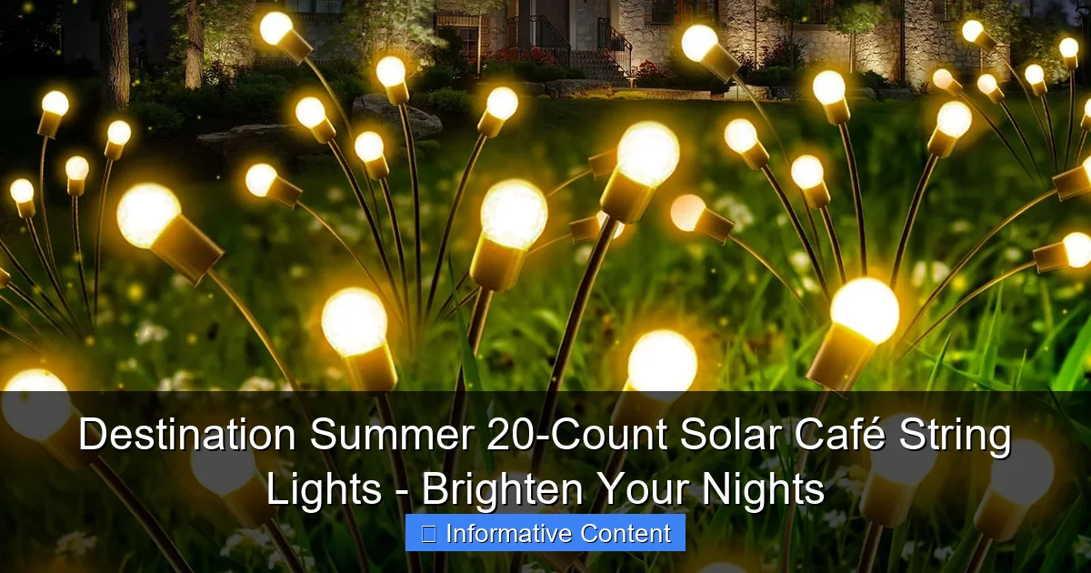 Destination Summer 20-Count Solar Café String Lights - Brighten Your Nights