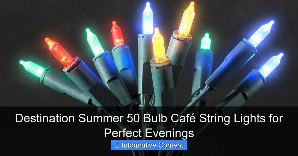 Destination Summer 50 Bulb Café String Lights for Perfect Evenings