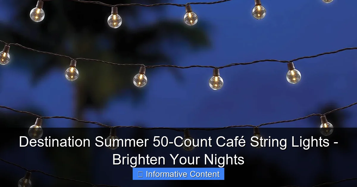 Destination Summer 50-Count Café String Lights - Brighten Your Nights