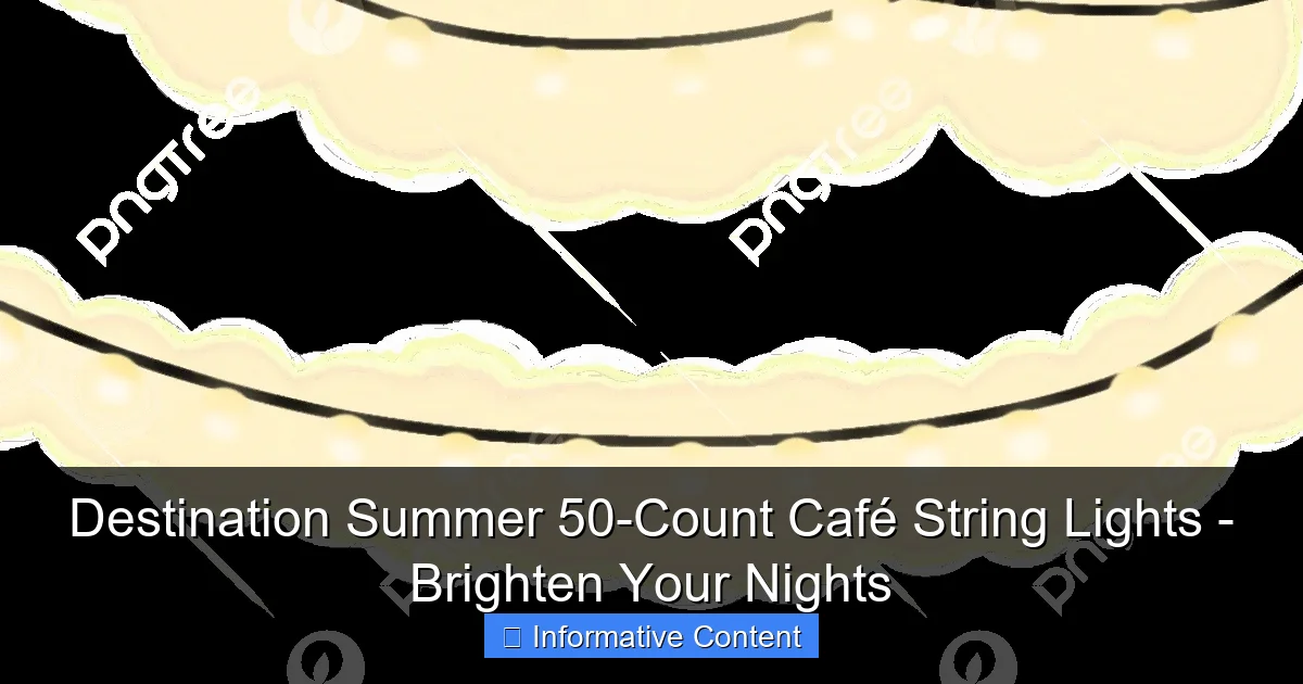 Destination Summer 50-Count Café String Lights - Brighten Your Nights
