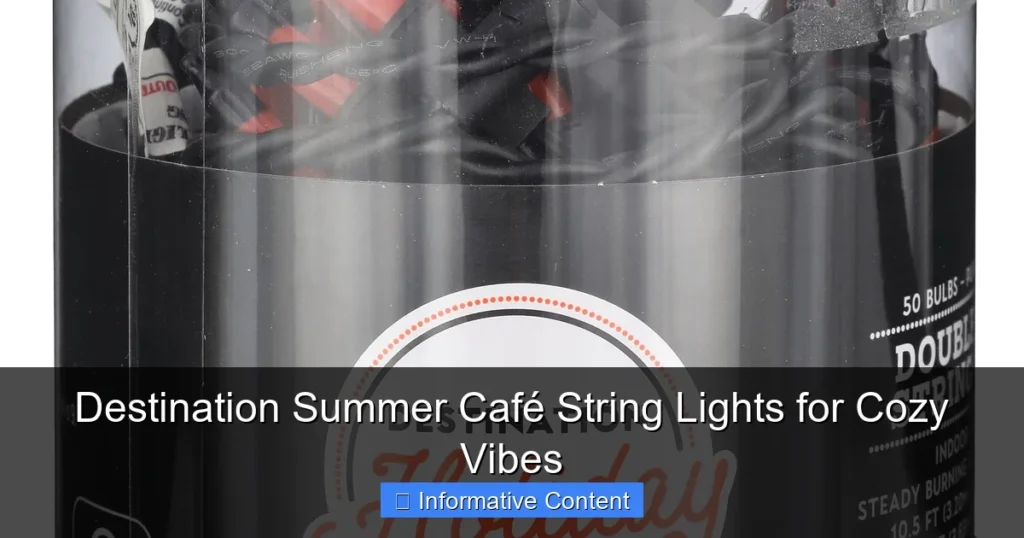Destination Summer Café String Lights for Cozy Vibes