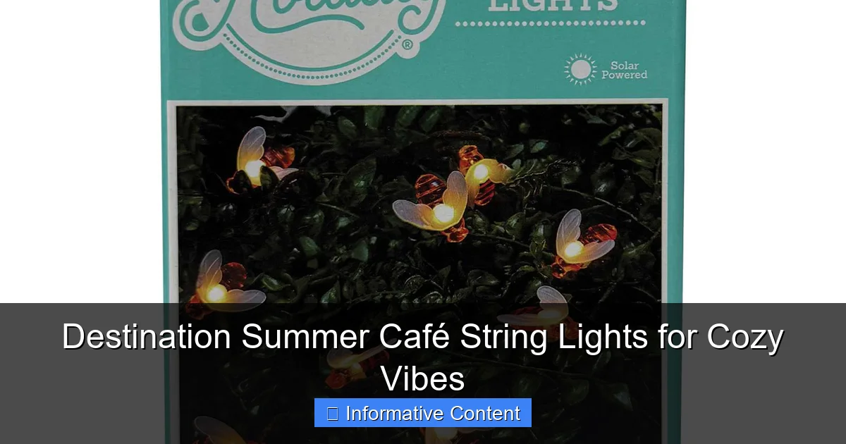 Destination Summer Café String Lights for Cozy Vibes
