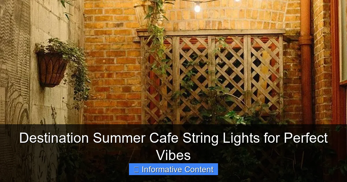 Destination Summer Cafe String Lights for Perfect Vibes