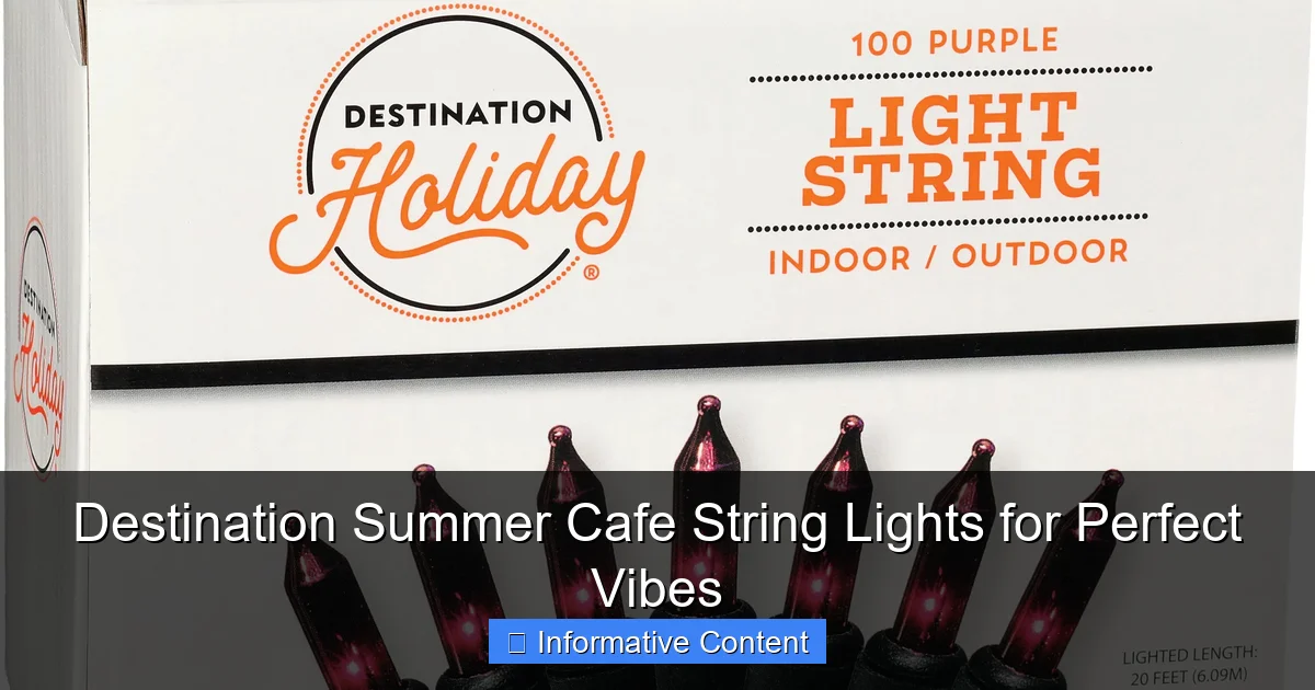 Destination Summer Cafe String Lights for Perfect Vibes