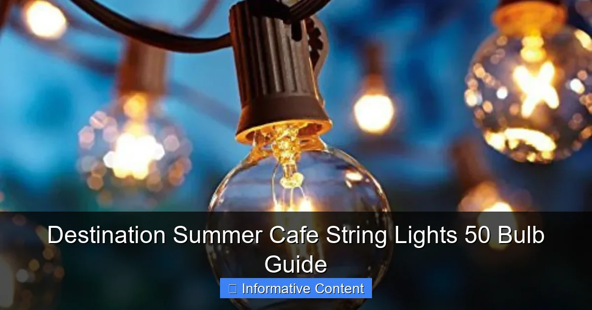 Destination Summer Cafe String Lights 50 Bulb Guide