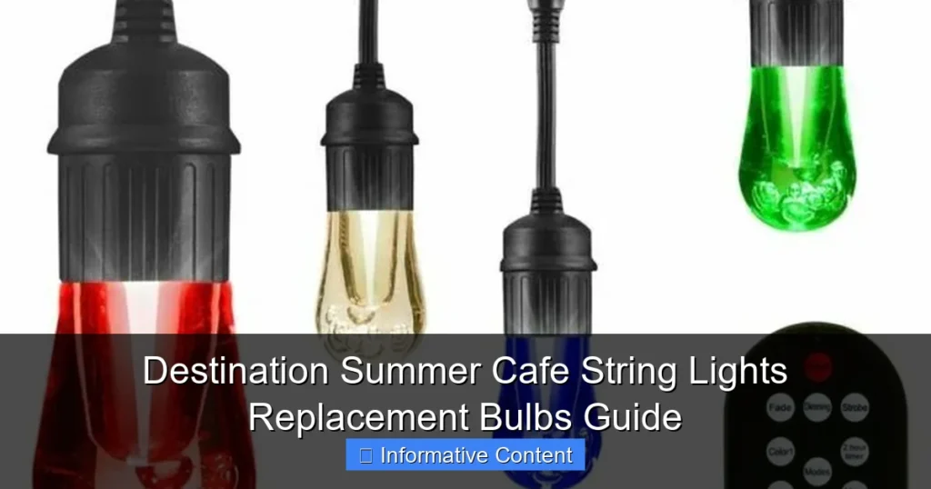 Destination Summer Cafe String Lights Replacement Bulbs Guide