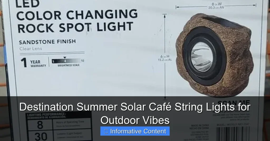 Destination Summer Solar Café String Lights for Outdoor Vibes