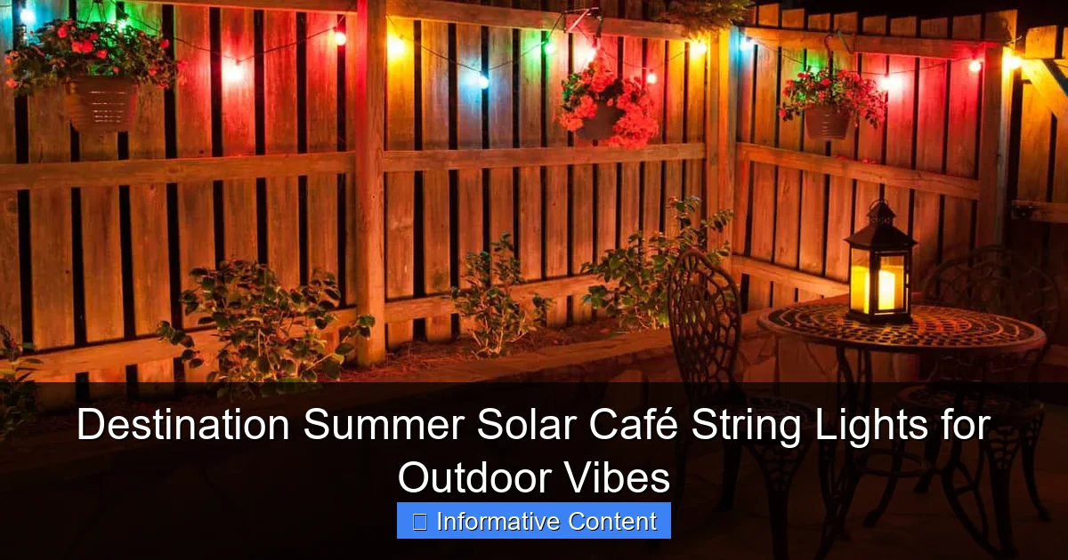 Destination Summer Solar Café String Lights for Outdoor Vibes