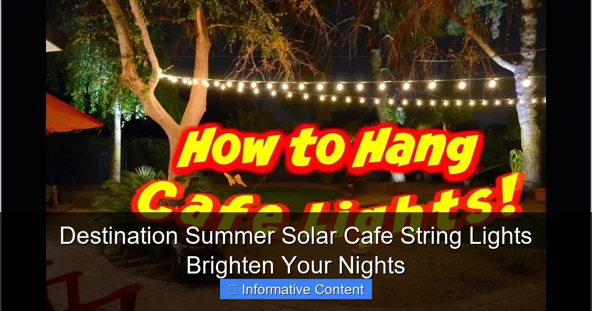 Destination Summer Solar Cafe String Lights Brighten Your Nights