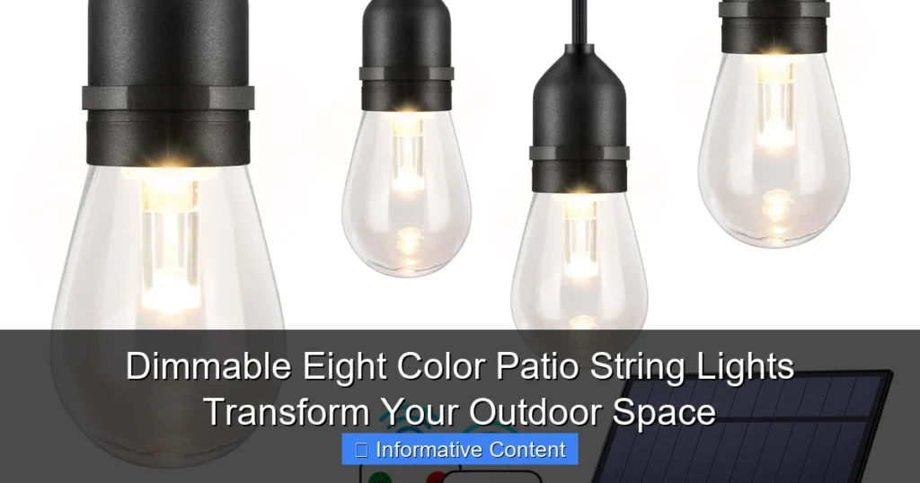 Dimmable Eight Color Patio String Lights Transform Your Outdoor Space